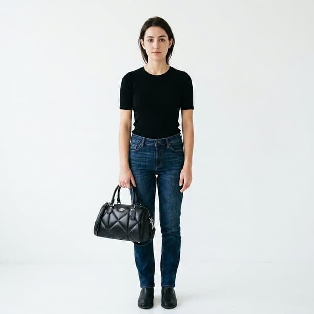 Rowan Satchel — Quilted Black
