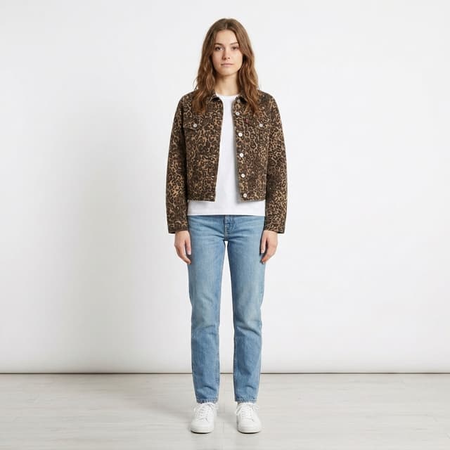 Ex-Boyfriend Trucker Jacket — Leopard